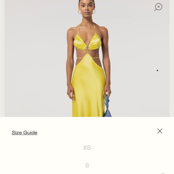 Cult Gaia Colette Gown Tahdig Yellow XS NWT - Picture 4 of 5